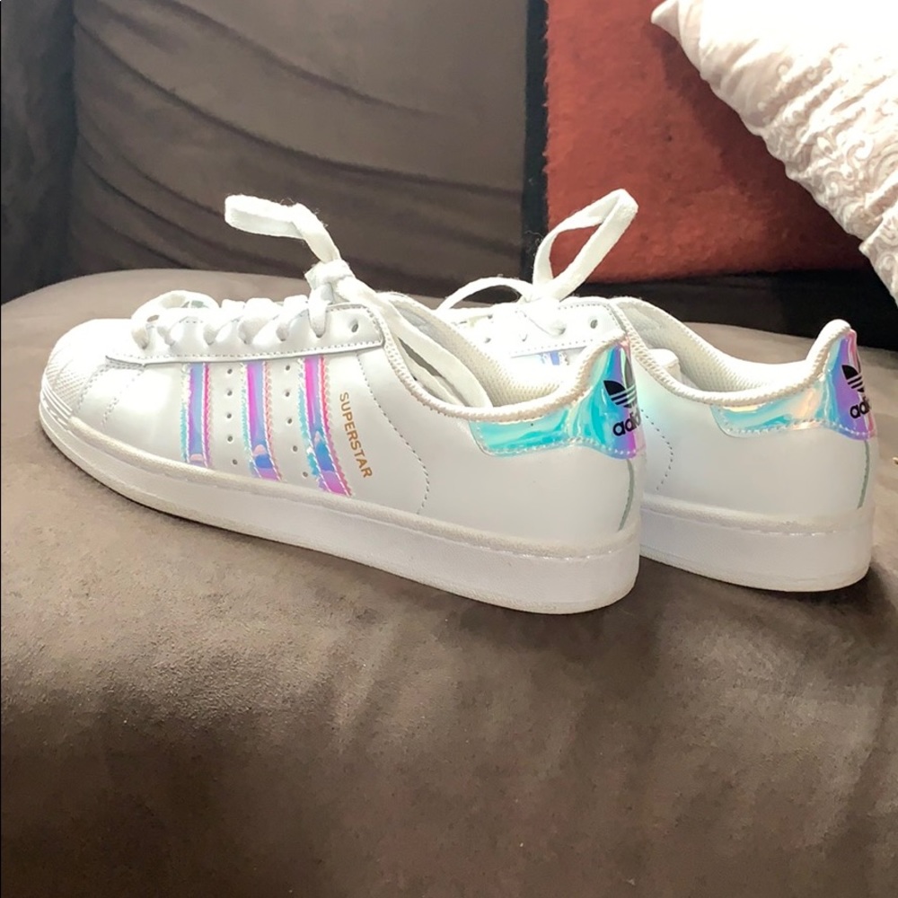 Size 6.5 woman’s Superstar Iridescent Adidas
